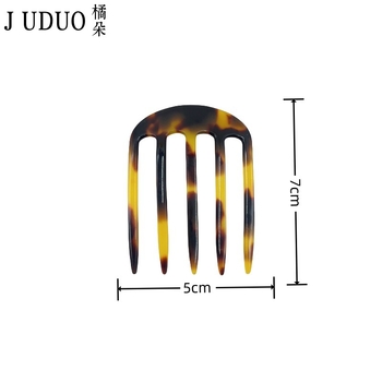 Ženski dodatak za kosu, prirodni stil, acetatni materijal, gravirani završetak, prilagodljiv, brend Juduo Orange Blossom