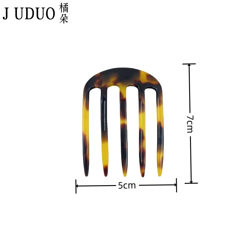 Ženski dodatak za kosu, prirodni stil, acetatni materijal, gravirani završetak, prilagodljiv, brend Juduo Orange Blossom