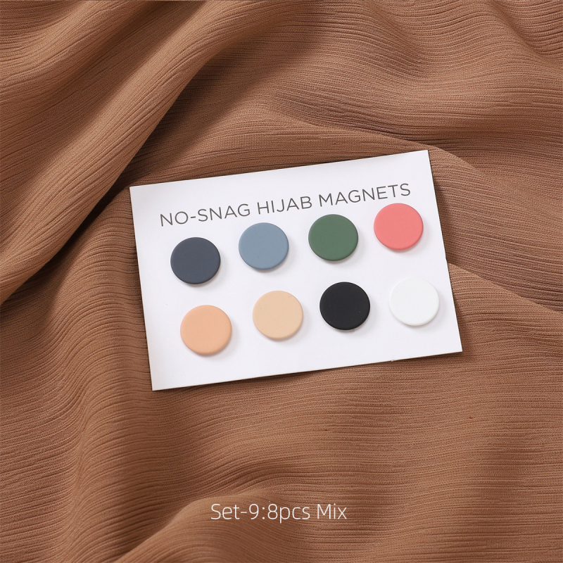 Šalles spraudnis ar magnētisko sprādzi – apaļa, plakana forma, sakausējums, rokdarbs, universāls, ģeometrisks stils, 2024. vasara (Sakausējums; Rokdarbs; Universāls; Ģeometrisks stils; 2024. vasara)