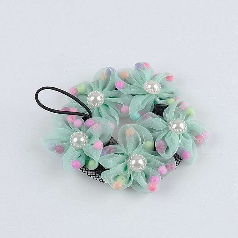 Accesoriu de păr din dantelă cu șnur, plasă florală, pentru fete, lucrat manual, stil pastoral, primăvara 2021