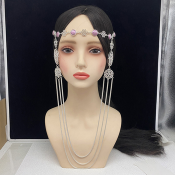 Čelenka s resicama, kineskog stila, od legure, elektroplatiranje, pojedinačno pakiranje