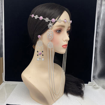 Čelenka s resicama, kineskog stila, od legure, elektroplatiranje, pojedinačno pakiranje