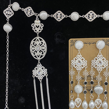 Čelenka s resicama, kineskog stila, od legure, elektroplatiranje, pojedinačno pakiranje