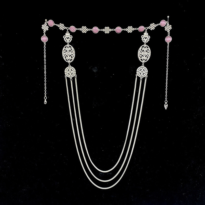 Čelenka s resicama, kineskog stila, od legure, elektroplatiranje, pojedinačno pakiranje