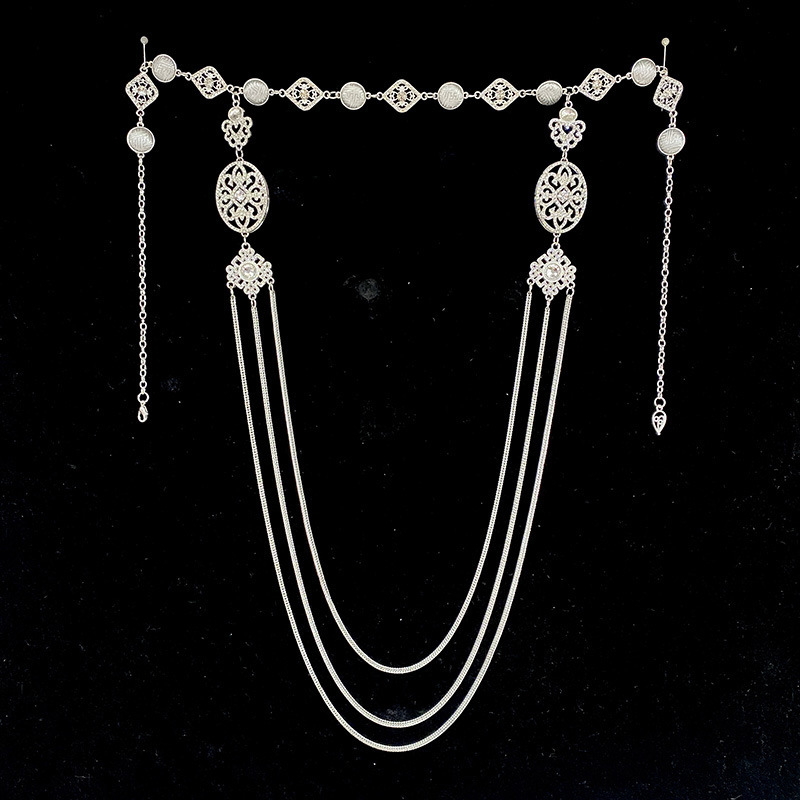 Čelenka s resicama, kineskog stila, od legure, elektroplatiranje, pojedinačno pakiranje