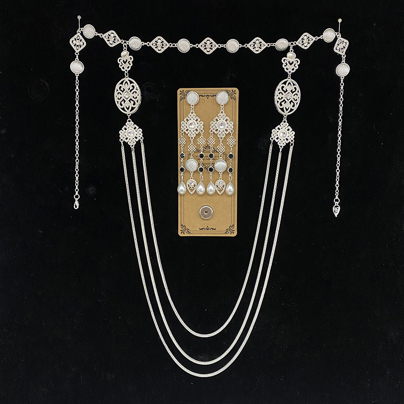 Čelenka s resicama, kineskog stila, od legure, elektroplatiranje, pojedinačno pakiranje