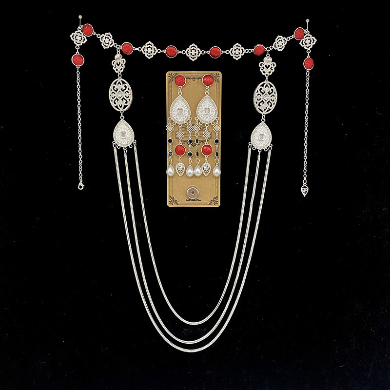 Čelenka s resicama, kineskog stila, od legure, elektroplatiranje, pojedinačno pakiranje