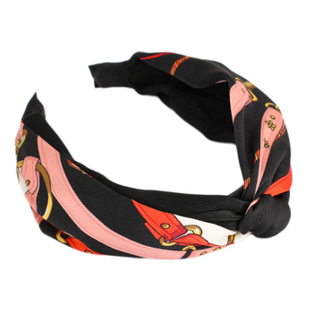 Bandă pentru păr în stil coreean, nod chinezesc, material textil, funda satinată — model B392