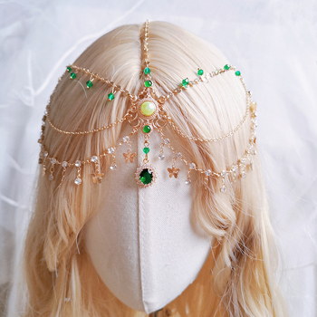 Ornament pentru frunte din aliaj cu lanț, stil chinezesc, accesoriu dans, toamnă 2024