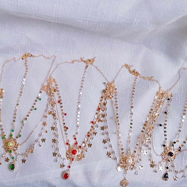 Ukras za čelo od legure s lancem, kineskog stila, plesni dodatak, jesen 2024