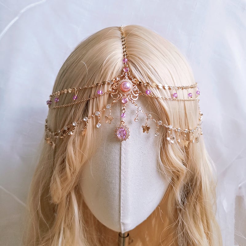 Ornament pentru frunte din aliaj cu lanț, stil chinezesc, accesoriu dans, toamnă 2024