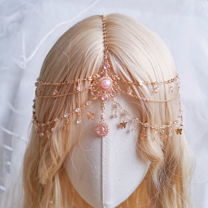 Ornament pentru frunte din aliaj cu lanț, stil chinezesc, accesoriu dans, toamnă 2024