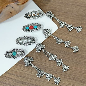 Klipsa za kosu - metalna, ručno izrađena, tip duckbill, etnički stil, retro inspiracija