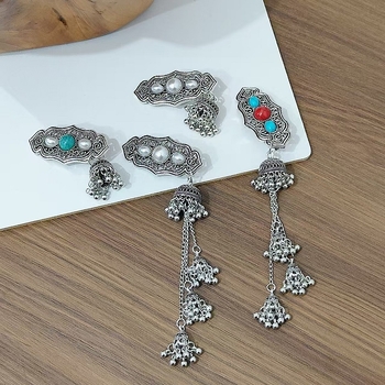 Klipsa za kosu - metalna, ručno izrađena, tip duckbill, etnički stil, retro inspiracija