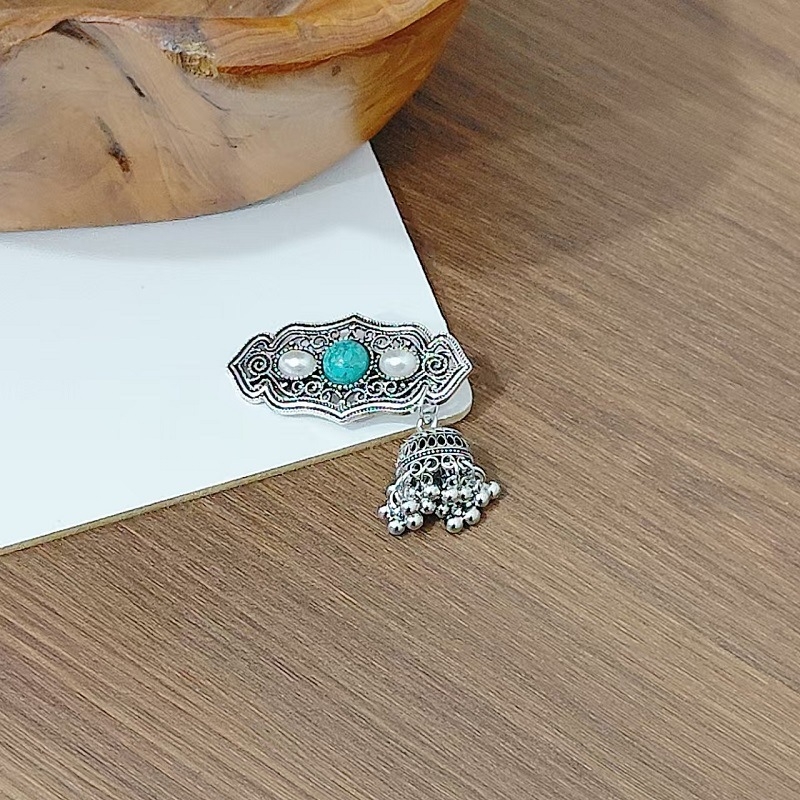 Klipsa za kosu - metalna, ručno izrađena, tip duckbill, etnički stil, retro inspiracija