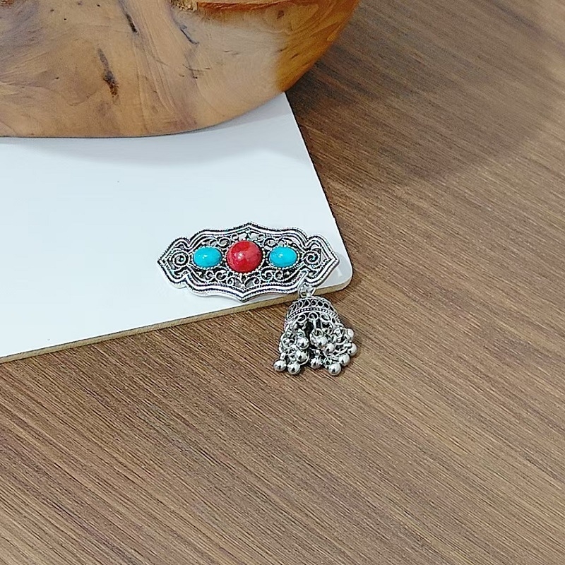 Klipsa za kosu - metalna, ručno izrađena, tip duckbill, etnički stil, retro inspiracija