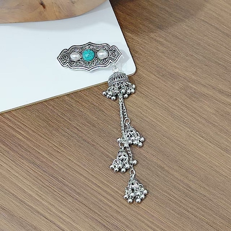 Klipsa za kosu - metalna, ručno izrađena, tip duckbill, etnički stil, retro inspiracija