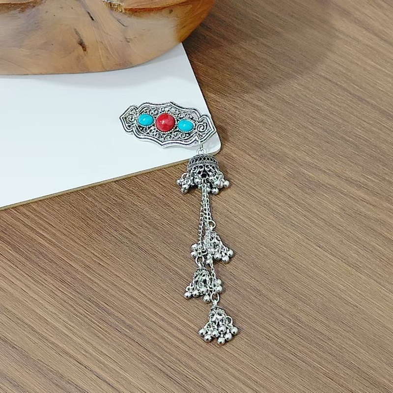 Klipsa za kosu - metalna, ručno izrađena, tip duckbill, etnički stil, retro inspiracija