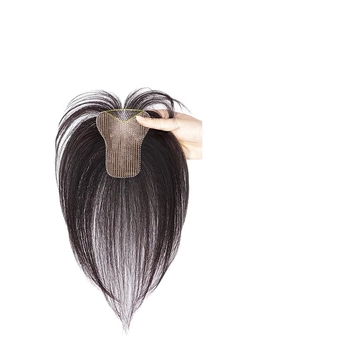 Moteriška plaukų papildymo parukė kronos apimčiai, kaktos juosta, pusiau rankų mezgimo, atspari karščiui sintetinė parūka su kirpčiukais (modelis P618)