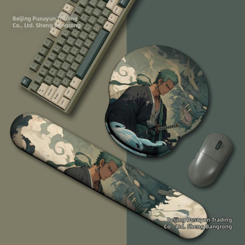 One Piece padă pentru mouse cu suport pentru încheietură din silicon — design 3D, covoraș de birou, o față