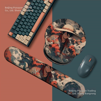 One Piece padă pentru mouse cu suport pentru încheietură din silicon — design 3D, covoraș de birou, o față