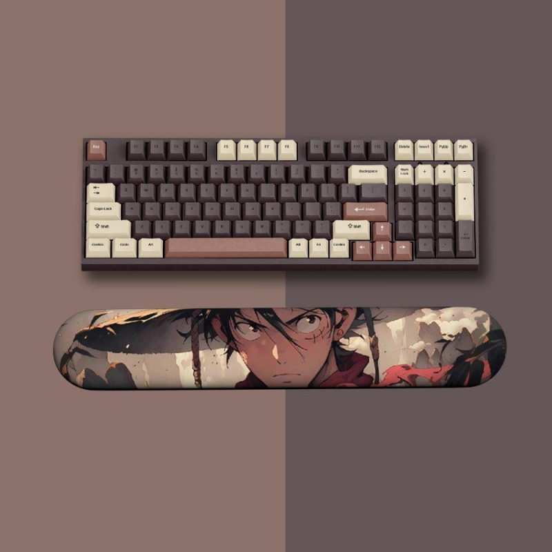 One Piece padă pentru mouse cu suport pentru încheietură din silicon — design 3D, covoraș de birou, o față