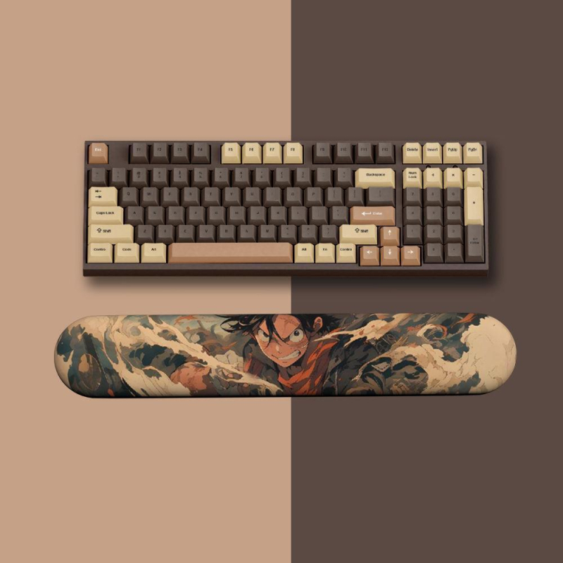 One Piece padă pentru mouse cu suport pentru încheietură din silicon — design 3D, covoraș de birou, o față