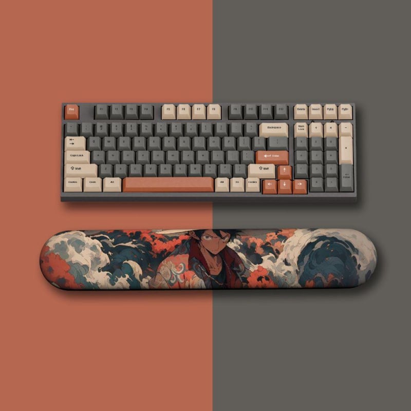 One Piece padă pentru mouse cu suport pentru încheietură din silicon — design 3D, covoraș de birou, o față