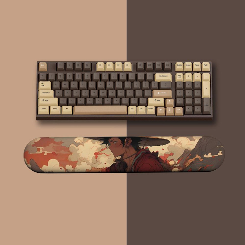 One Piece padă pentru mouse cu suport pentru încheietură din silicon — design 3D, covoraș de birou, o față