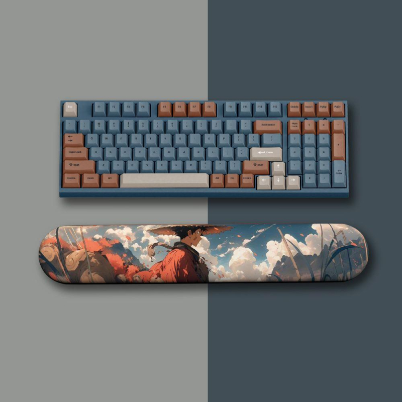 One Piece padă pentru mouse cu suport pentru încheietură din silicon — design 3D, covoraș de birou, o față