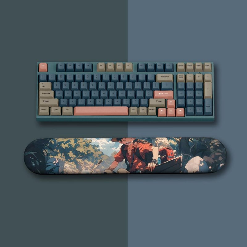 One Piece padă pentru mouse cu suport pentru încheietură din silicon — design 3D, covoraș de birou, o față