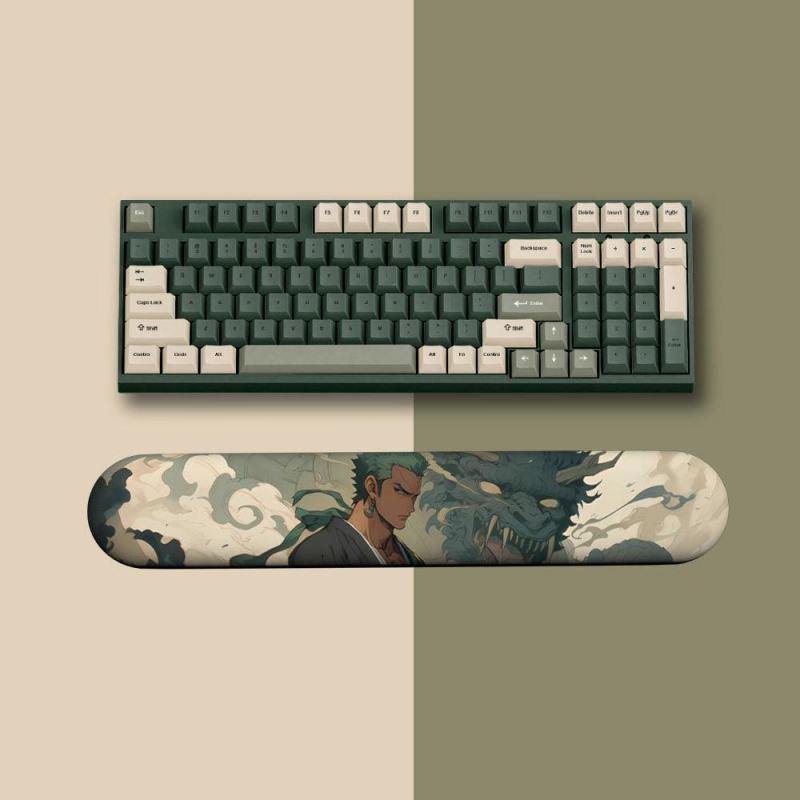 One Piece padă pentru mouse cu suport pentru încheietură din silicon — design 3D, covoraș de birou, o față