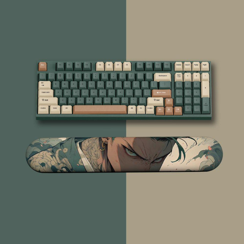 One Piece padă pentru mouse cu suport pentru încheietură din silicon — design 3D, covoraș de birou, o față