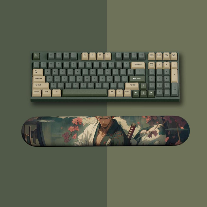 One Piece padă pentru mouse cu suport pentru încheietură din silicon — design 3D, covoraș de birou, o față