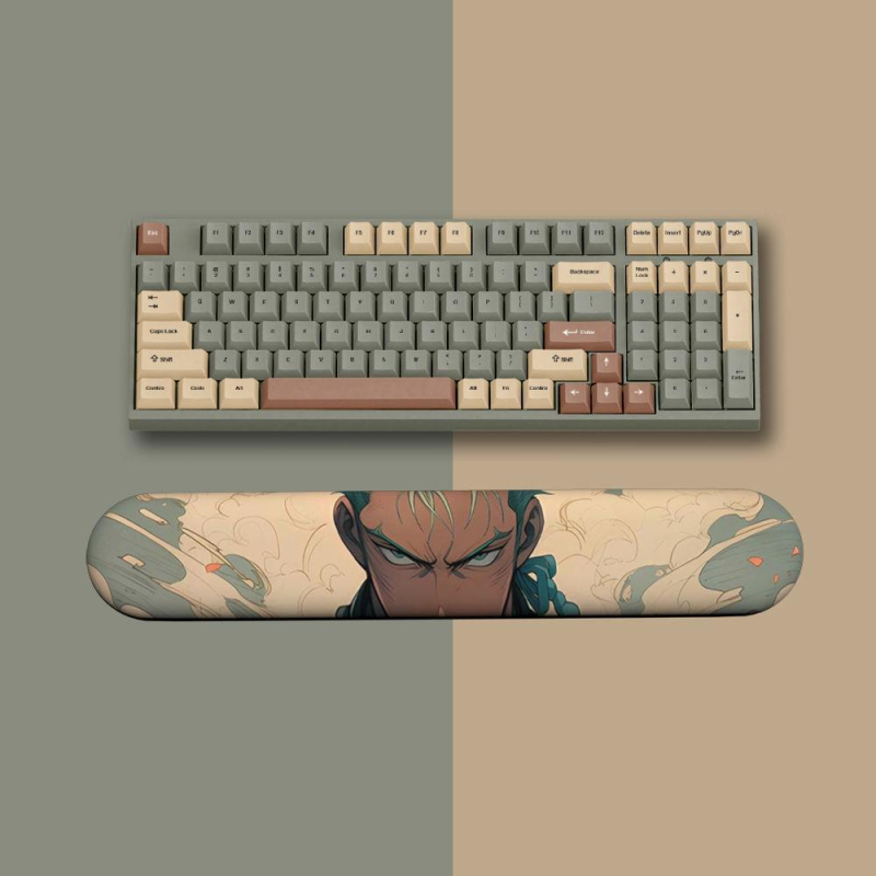 One Piece padă pentru mouse cu suport pentru încheietură din silicon — design 3D, covoraș de birou, o față