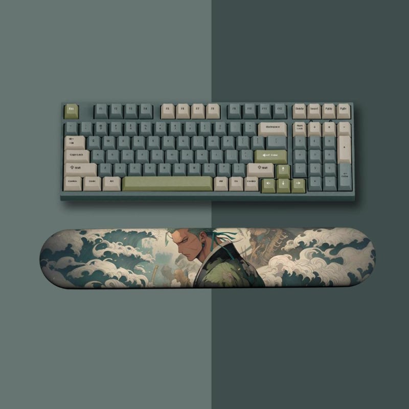 One Piece padă pentru mouse cu suport pentru încheietură din silicon — design 3D, covoraș de birou, o față