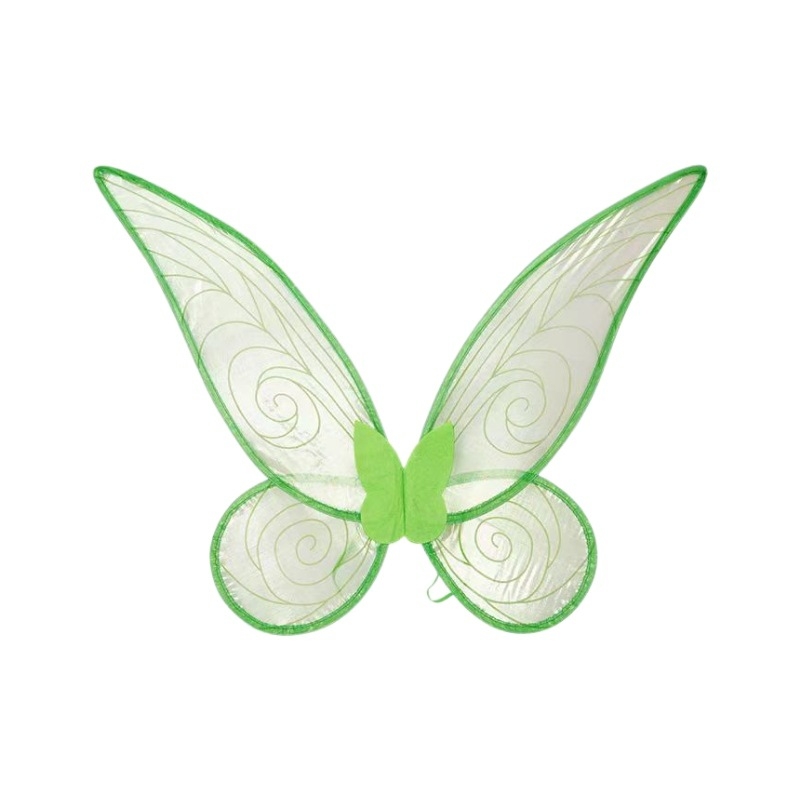 Šviesūs drugelių sparnai nugaros aksesuaras mergaitėms, audinio sparnai, 7–14 metų amžiaus