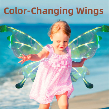 LED drugelių sparnų žaislas su šviesa, plastikiniai sparnai, 14+