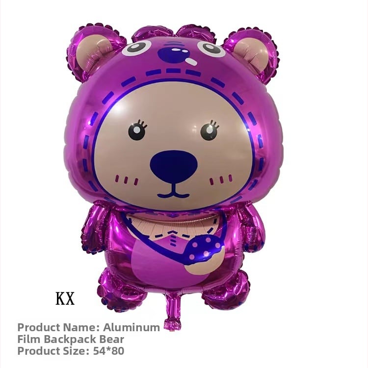 Σακίδιο από αλουμινόφυλλο, διακοσμητικό μπαλόνι, σχέδιο αρκούδας σε καρτούν