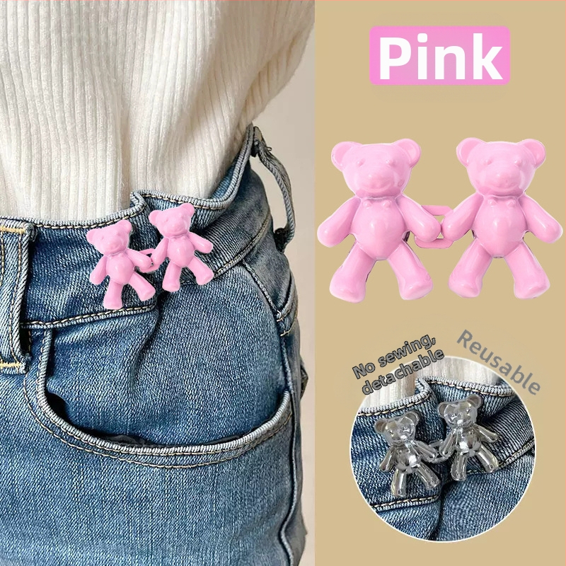 Lācīša jostas sprādze — bezšuvju, noņemama, sakausējuma materiāls, der biksēm un svārkiem, praktisks stils