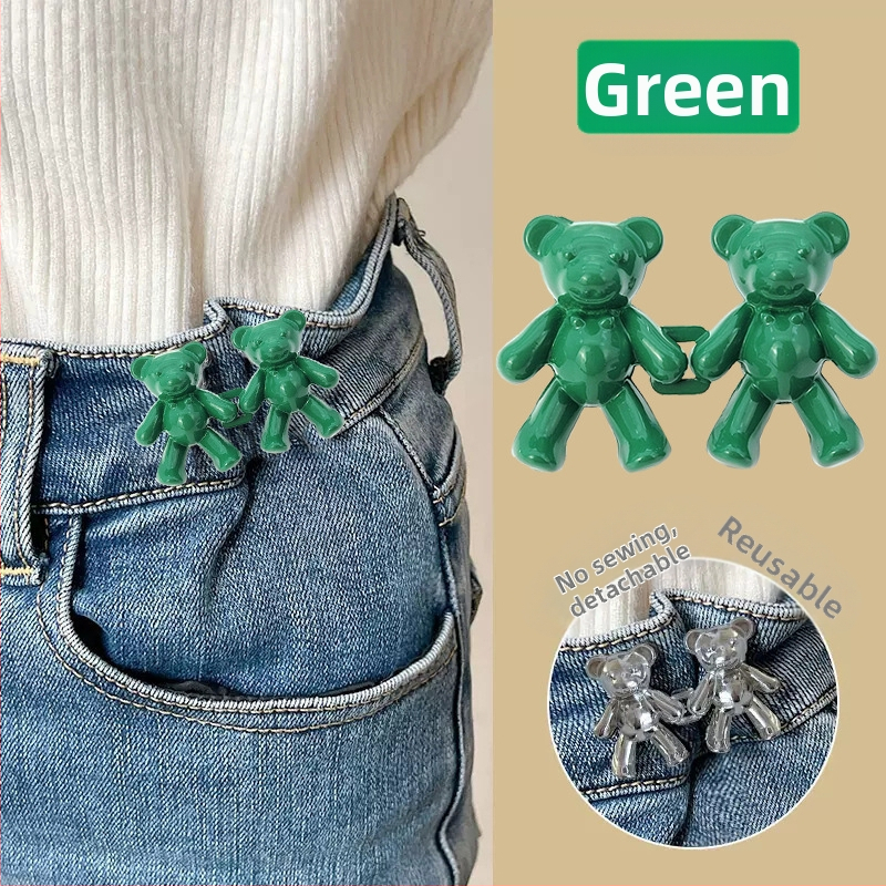 Lācīša jostas sprādze — bezšuvju, noņemama, sakausējuma materiāls, der biksēm un svārkiem, praktisks stils