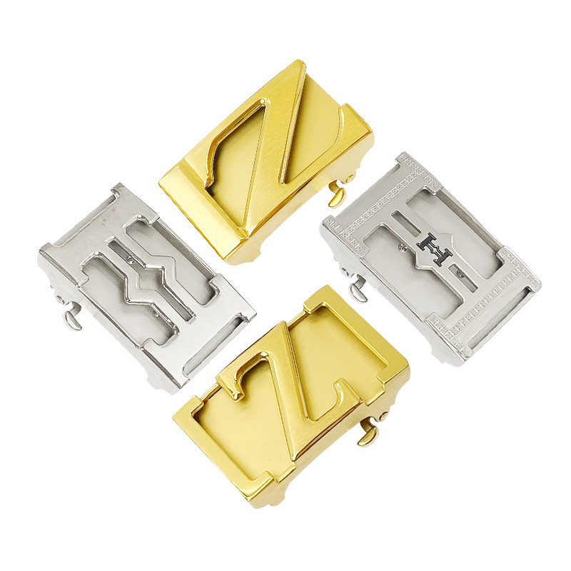 Vīriešu jostas sprādze no nerūsējoša tērauda ar automātisku aizvēršanu – universāls stils, āra lietošanai, pielāgošana pieejama