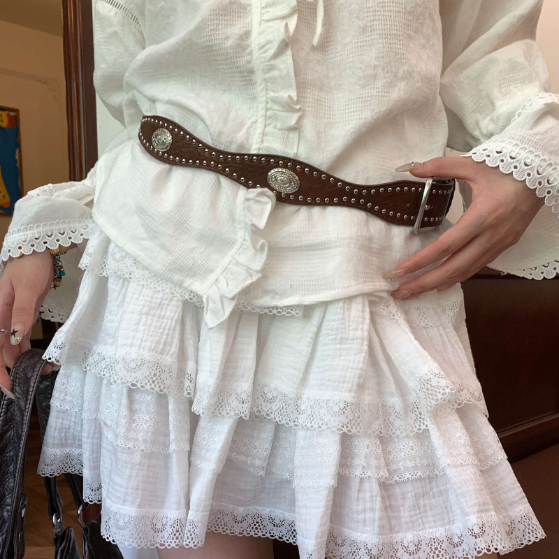 Ženski boho pojas od PU kože, kopča od legure, kopčanje iglom (pin), originalni dizajn, ljeto 2025