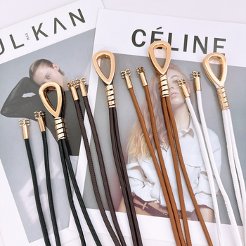 Curea de talie subțire din piele sintetică, stil șnur – accesoriu versatil pentru rochii și paltoane, cataramă din aliaj, închidere netedă, lățime sub 2 cm