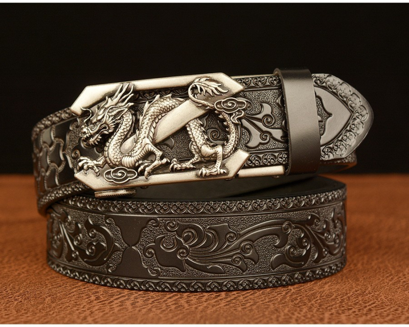 Muški kožni kaiš s automatskom kopčom, kopča od legiranog metala s graviranim dezenom, alat za sužavanje struka, retro-etnički palatni stil, širina 2–4 cm, ručno izrađeni antik završetak