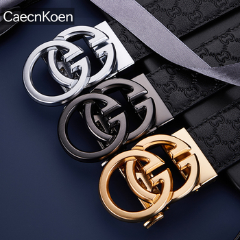 Muški kožni kaiš s automatskom kopčom — koža prvog sloja, kopča od legure