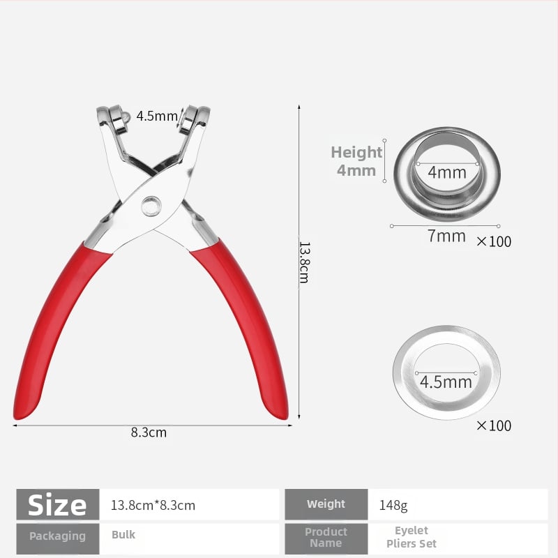 Eyelet uzstādīšanas komplekts – Ym zīmola komplekts somām un apģērbam, 100/200 komplekti