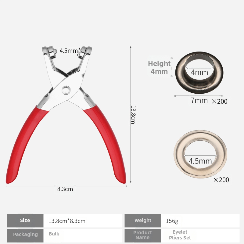 Eyelet uzstādīšanas komplekts – Ym zīmola komplekts somām un apģērbam, 100/200 komplekti