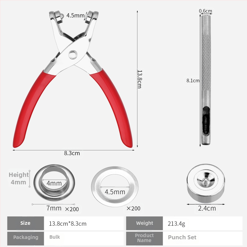 Eyelet uzstādīšanas komplekts – Ym zīmola komplekts somām un apģērbam, 100/200 komplekti