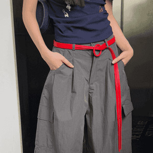 Uska strukna traka od PU kože, kopča s klinom, ručna izrada, umjetnički retro stil